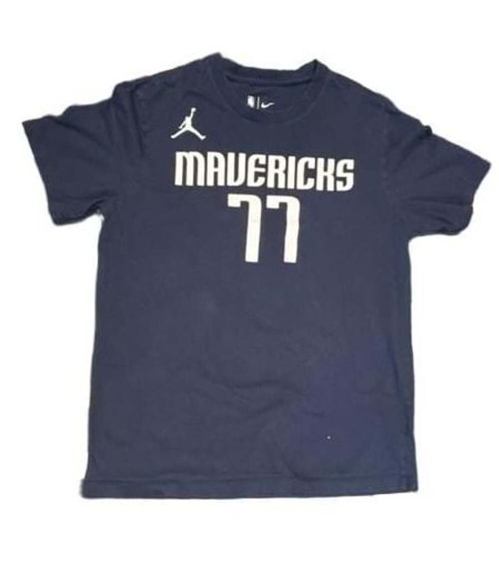 Jordan Brand Dallas Mavericks Luka Doncic 77 T-Shirt Size M Navy